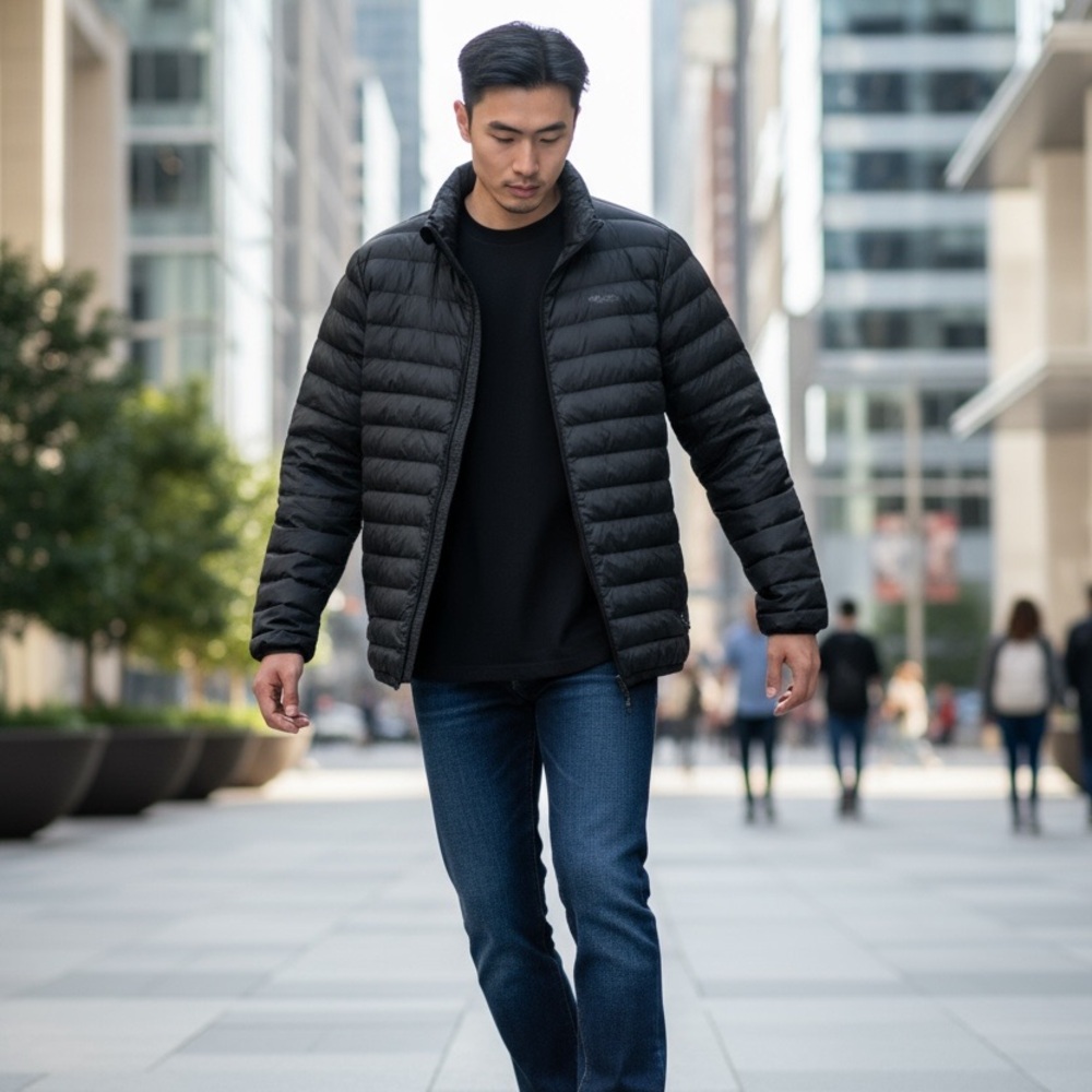 32 Degrees Men's Black Puffer Jacket